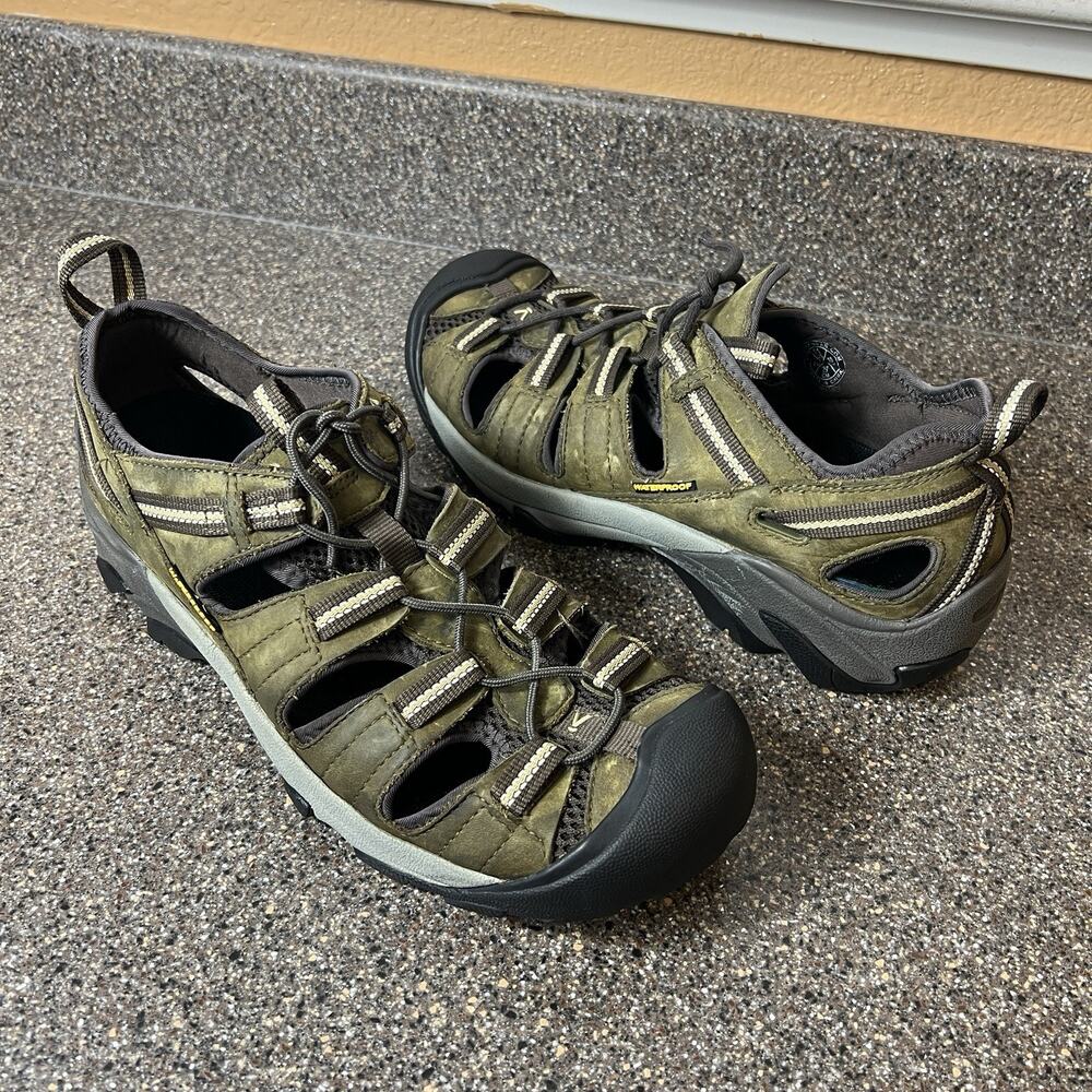 Keen Arroyo ll Mens Sz 11 Comfort Casual Slip On Hiking Shoes Green Leather Shoe